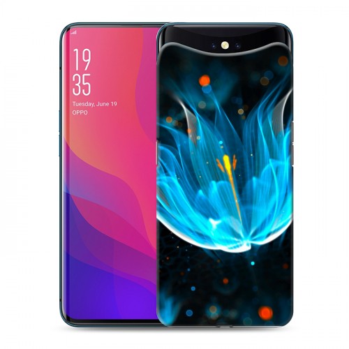 Дизайнерский силиконовый чехол для OPPO Find X Абстракции Неон