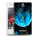 Дизайнерский пластиковый чехол для Sony Xperia E Абстракции Неон