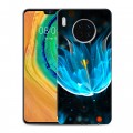 Дизайнерский пластиковый чехол для Huawei Mate 30 Абстракции Неон