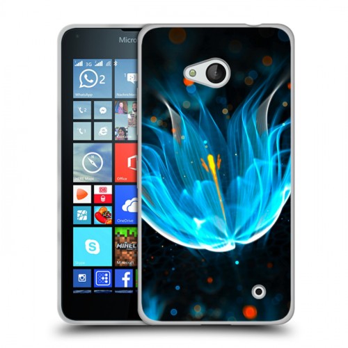 Дизайнерский пластиковый чехол для Microsoft Lumia 640 Абстракции Неон