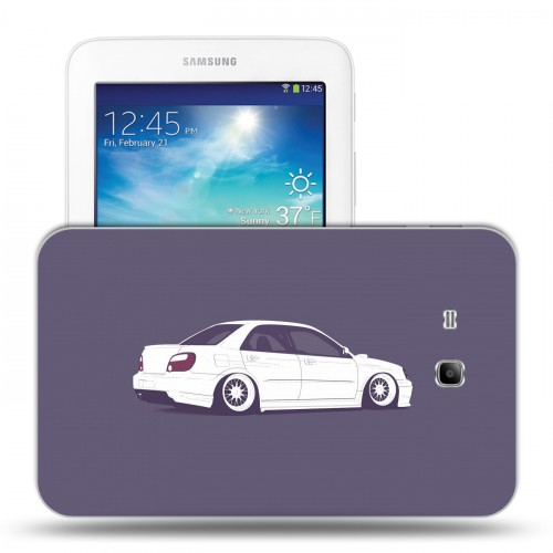 Дизайнерский силиконовый чехол для Samsung Galaxy Tab 3 Lite Subaru