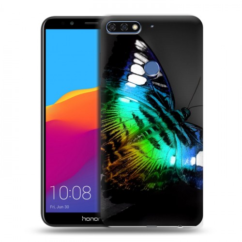 Дизайнерский пластиковый чехол для Huawei Honor 7C Pro Абстракции Неон