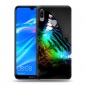 Дизайнерский пластиковый чехол для Huawei Y6 (2019) Абстракции Неон