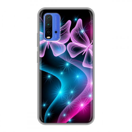 Дизайнерский силиконовый чехол для Xiaomi RedMi 9T Абстракции Неон