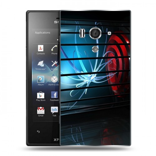 Дизайнерский пластиковый чехол для Sony Xperia acro S Абстракции Неон