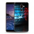 Дизайнерский пластиковый чехол для Nokia 7 Plus Абстракции Неон