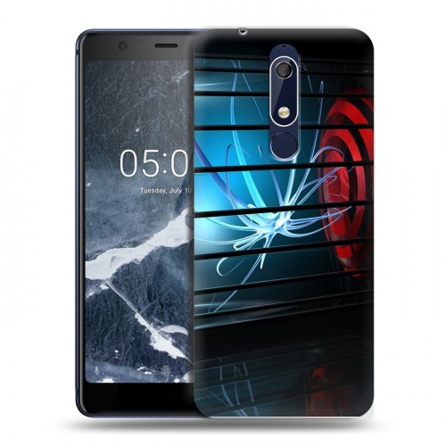 Дизайнерский пластиковый чехол для Nokia 5.1 Абстракции Неон