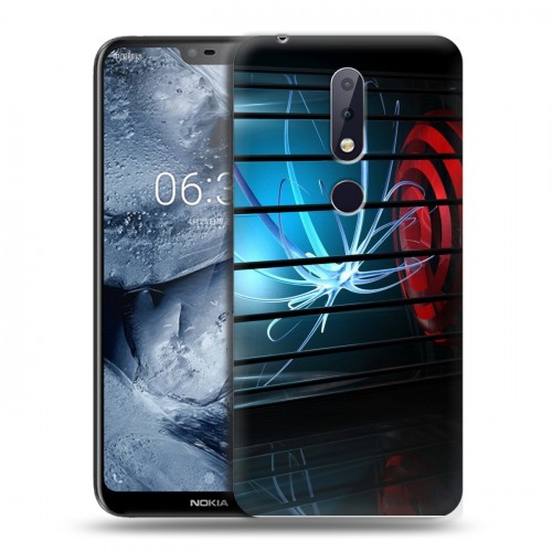 Дизайнерский пластиковый чехол для Nokia 6.1 Plus Абстракции Неон