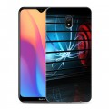 Дизайнерский силиконовый с усиленными углами чехол для Xiaomi RedMi 8A Абстракции Неон