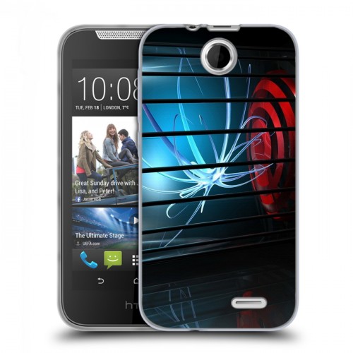 Дизайнерский силиконовый чехол для HTC Desire 310 Абстракции Неон