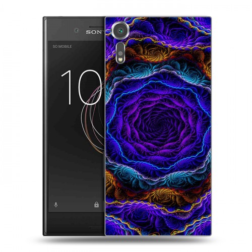 Дизайнерский пластиковый чехол для Sony Xperia XZs Абстракции Неон