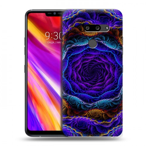 Дизайнерский пластиковый чехол для LG G8 ThinQ Абстракции Неон