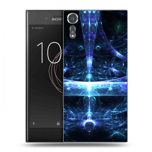 Дизайнерский пластиковый чехол для Sony Xperia XZs Абстракции Неон