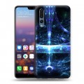 Дизайнерский силиконовый с усиленными углами чехол для Huawei P20 Pro Абстракции Неон