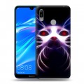 Дизайнерский пластиковый чехол для Huawei Y6 (2019) Абстракции Неон