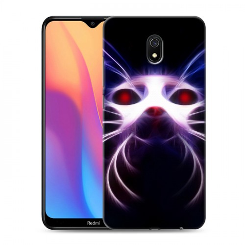 Дизайнерский силиконовый с усиленными углами чехол для Xiaomi RedMi 8A Абстракции Неон