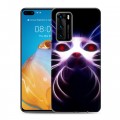 Дизайнерский пластиковый чехол для Huawei P40 Абстракции Неон