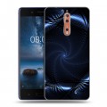 Дизайнерский пластиковый чехол для Nokia 8 Абстракции Неон