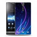 Дизайнерский пластиковый чехол для Sony Xperia S Абстракции Неон