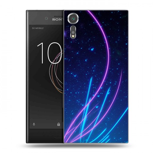 Дизайнерский пластиковый чехол для Sony Xperia XZs Абстракции Неон