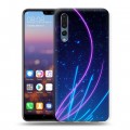 Дизайнерский силиконовый с усиленными углами чехол для Huawei P20 Pro Абстракции Неон