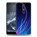 Дизайнерский пластиковый чехол для Nokia 5.1 Абстракции Неон