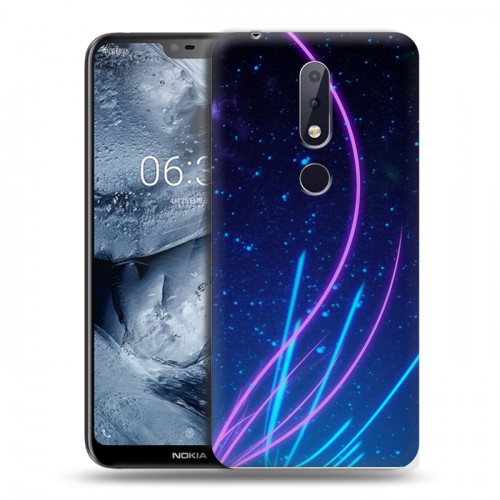 Дизайнерский силиконовый чехол для Nokia 6.1 Plus Абстракции Неон