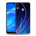 Дизайнерский пластиковый чехол для Huawei Y6 (2019) Абстракции Неон