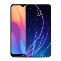 Дизайнерский силиконовый с усиленными углами чехол для Xiaomi RedMi 8A Абстракции Неон