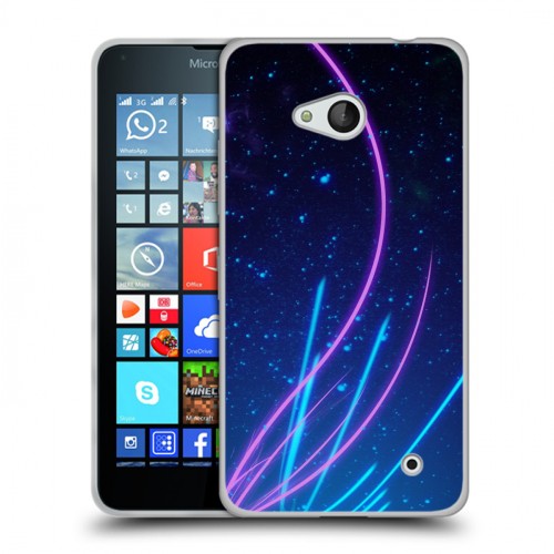 Дизайнерский пластиковый чехол для Microsoft Lumia 640 Абстракции Неон