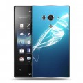 Дизайнерский пластиковый чехол для Sony Xperia acro S Абстракции Неон