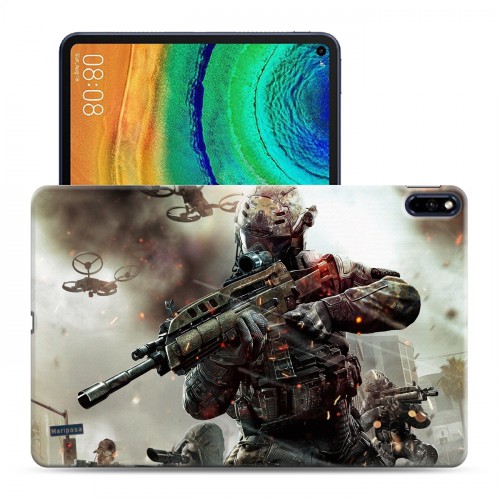 Дизайнерский силиконовый с усиленными углами чехол для Huawei MatePad Pro Call Of Duty 
