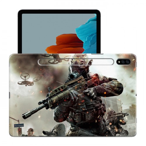 Дизайнерский силиконовый с усиленными углами чехол для Samsung Galaxy Tab S7 Call Of Duty 