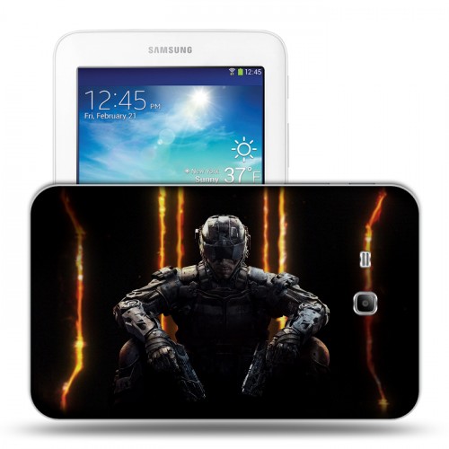 Дизайнерский силиконовый чехол для Samsung Galaxy Tab 3 Lite Call Of Duty 