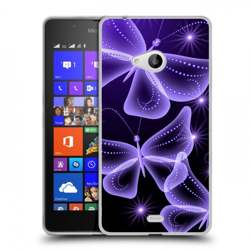 Дизайнерский пластиковый чехол для Microsoft Lumia 540 Неон