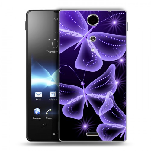 Дизайнерский пластиковый чехол для Sony Xperia TX Неон