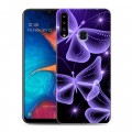 Дизайнерский пластиковый чехол для Samsung Galaxy A20s Неон