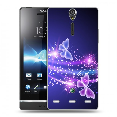 Дизайнерский пластиковый чехол для Sony Xperia S Неон