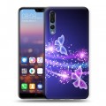 Дизайнерский силиконовый с усиленными углами чехол для Huawei P20 Pro Неон