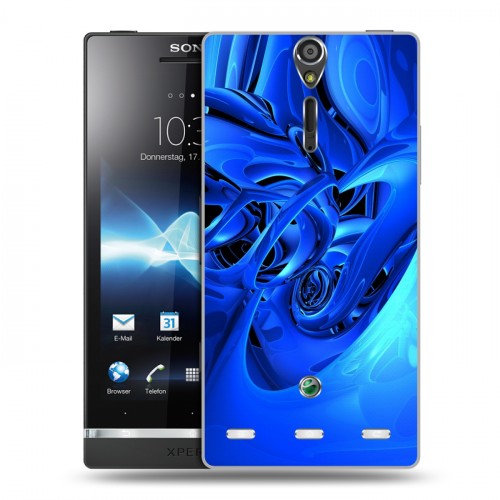 Дизайнерский пластиковый чехол для Sony Xperia S Абстракции Неон