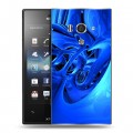 Дизайнерский пластиковый чехол для Sony Xperia acro S Абстракции Неон