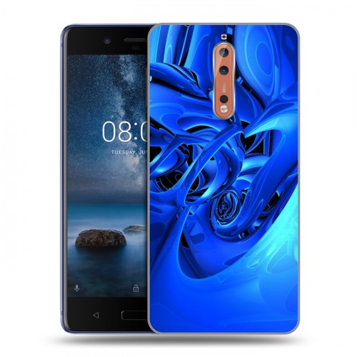 Дизайнерский пластиковый чехол для Nokia 8 Абстракции Неон