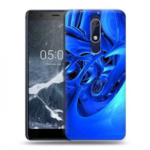 Дизайнерский пластиковый чехол для Nokia 5.1 Абстракции Неон