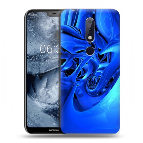 Дизайнерский пластиковый чехол для Nokia 6.1 Plus Абстракции Неон