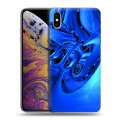 Дизайнерский силиконовый чехол для Iphone Xs Max Абстракции Неон