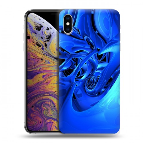 Дизайнерский силиконовый чехол для Iphone Xs Max Абстракции Неон