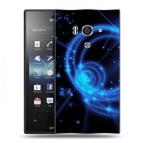 Дизайнерский пластиковый чехол для Sony Xperia acro S Неон