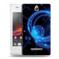 Дизайнерский пластиковый чехол для Sony Xperia E Неон