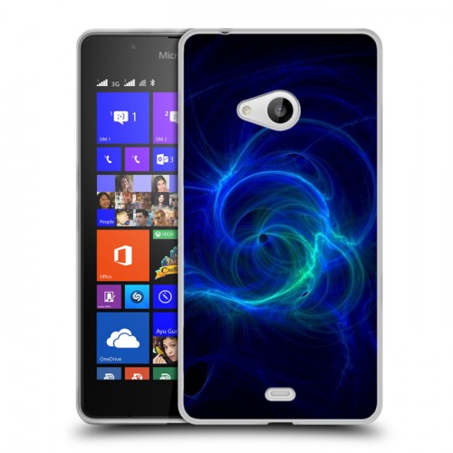 Дизайнерский пластиковый чехол для Microsoft Lumia 540 Абстракции Неон