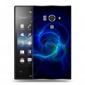 Дизайнерский пластиковый чехол для Sony Xperia acro S Абстракции Неон